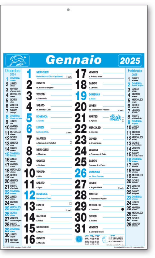 calendario olandese 101 azz