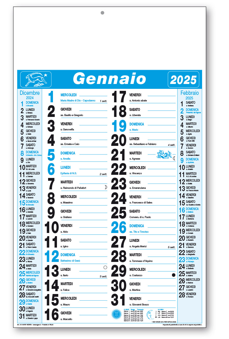 calendario olandese 101 azz