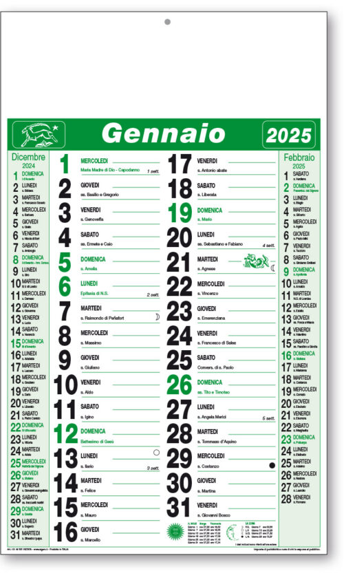 calendario olandese 101 ver