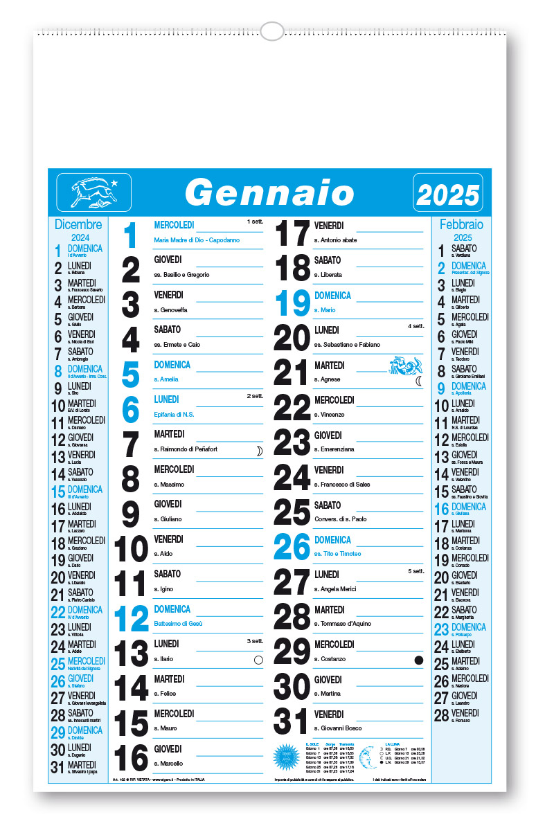 calendario olandese 102 azz