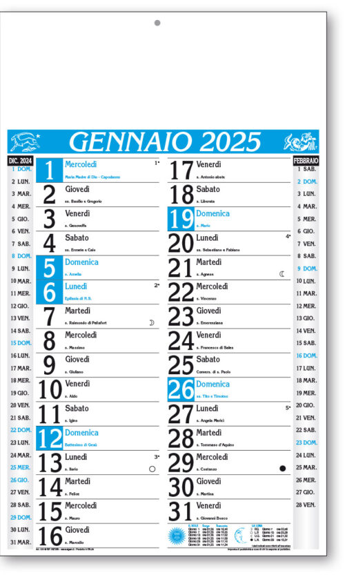 calendario olandese 104 azz