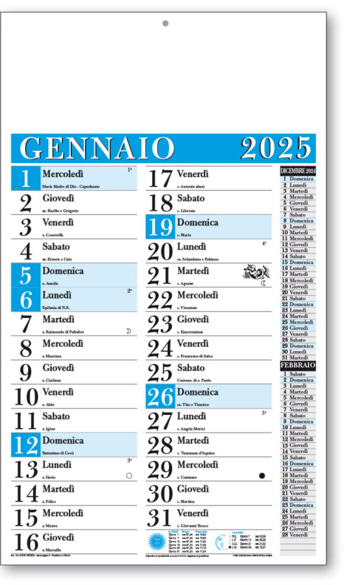 calendario 107 azzurro