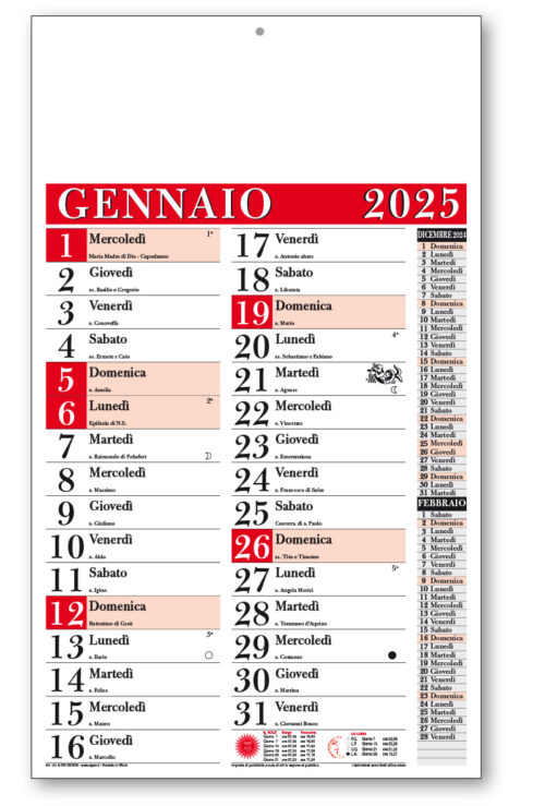 calendario olandese 107 ros