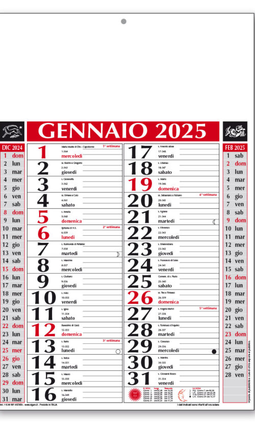 calendario olandese 115