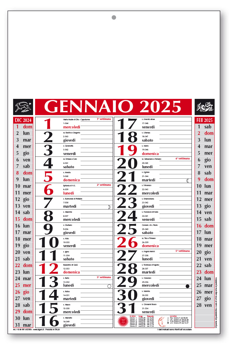 calendario olandese 115