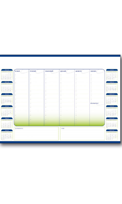 43 x 31 Organizzatore Planning Mensile Verde (X10)