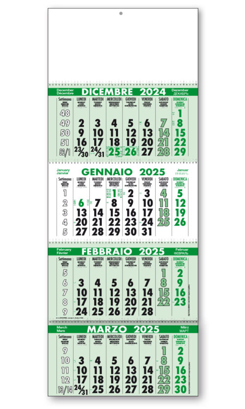 calendario olandese 147 verd