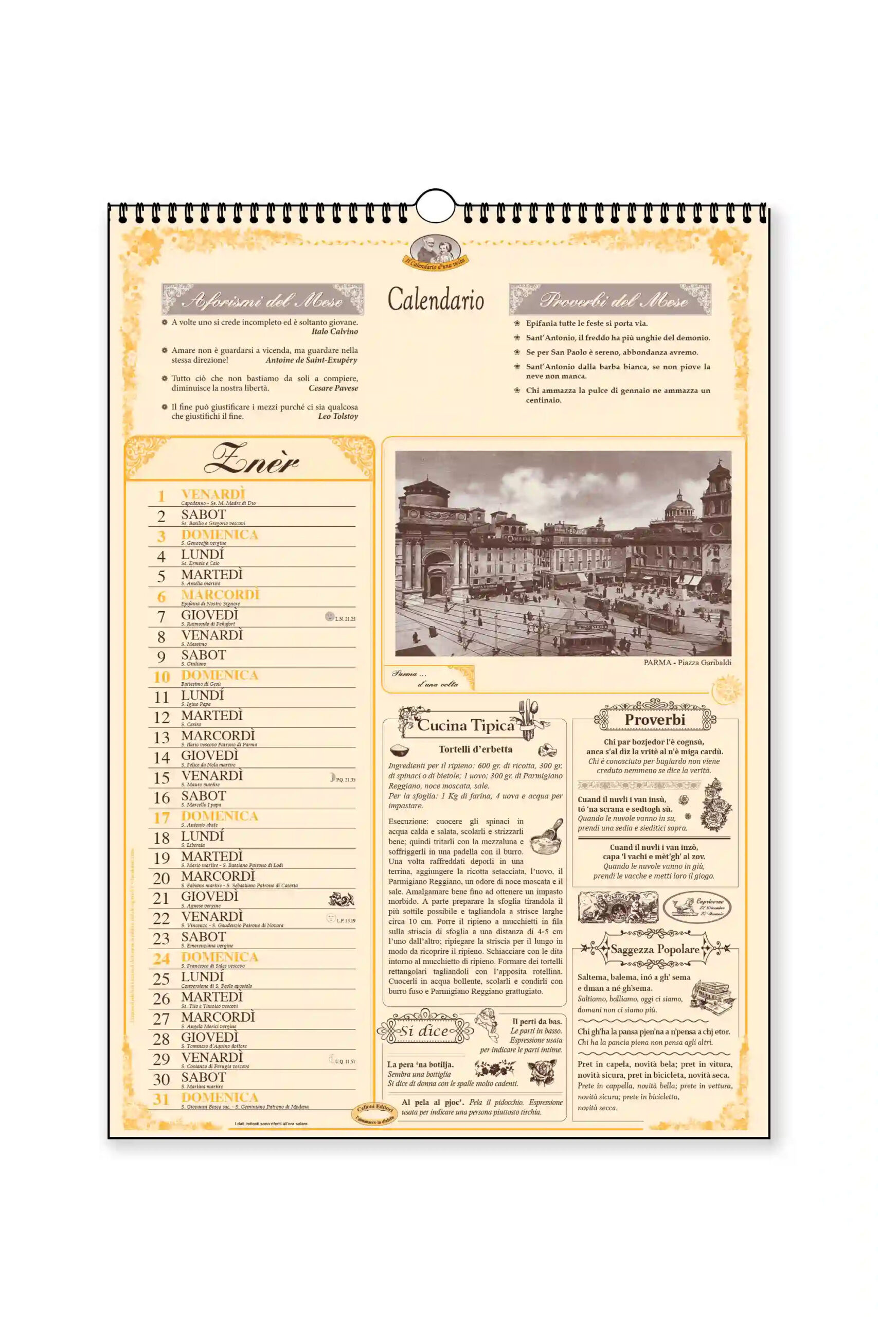 calendario dialetto parma