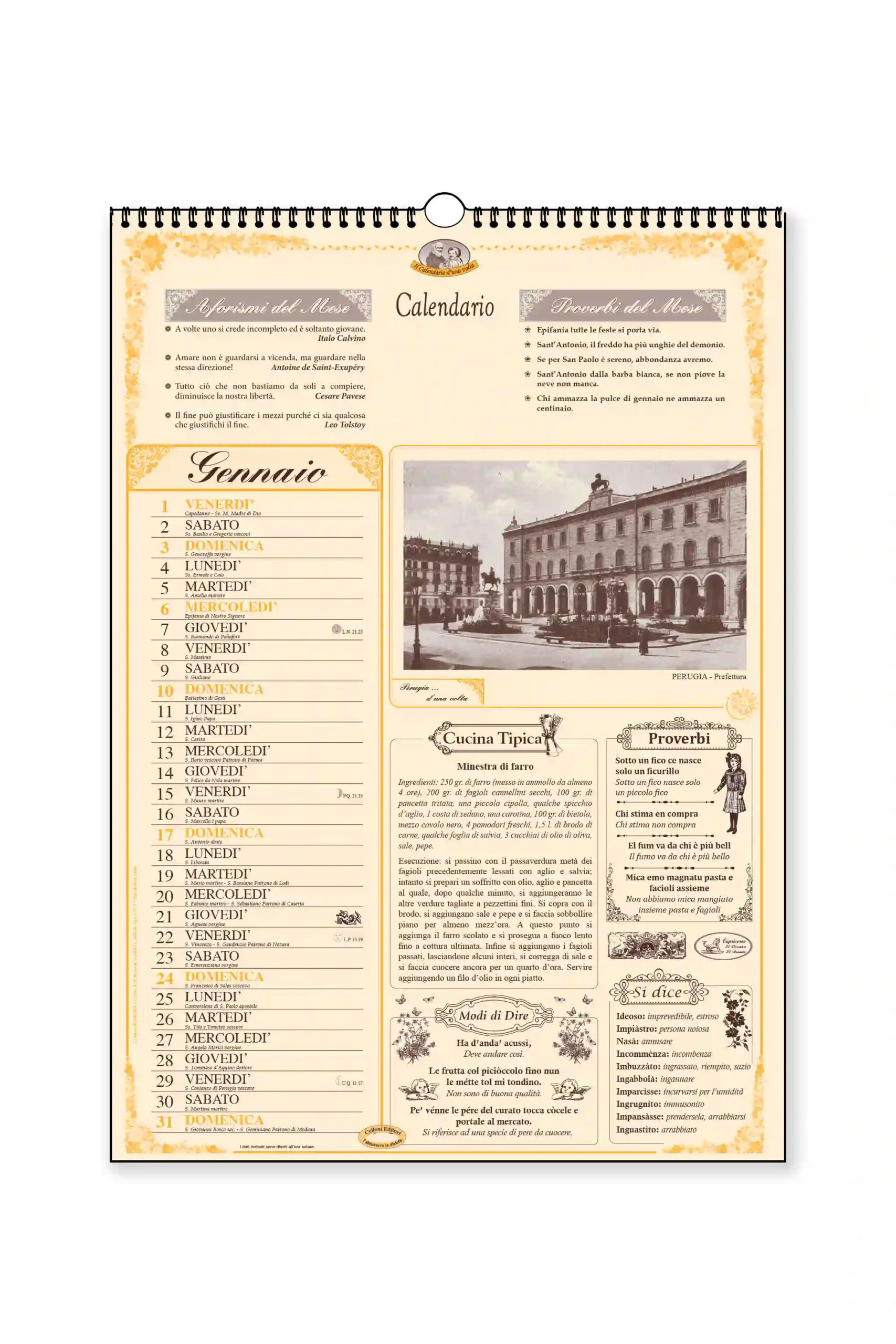 calendario dialetto perugia