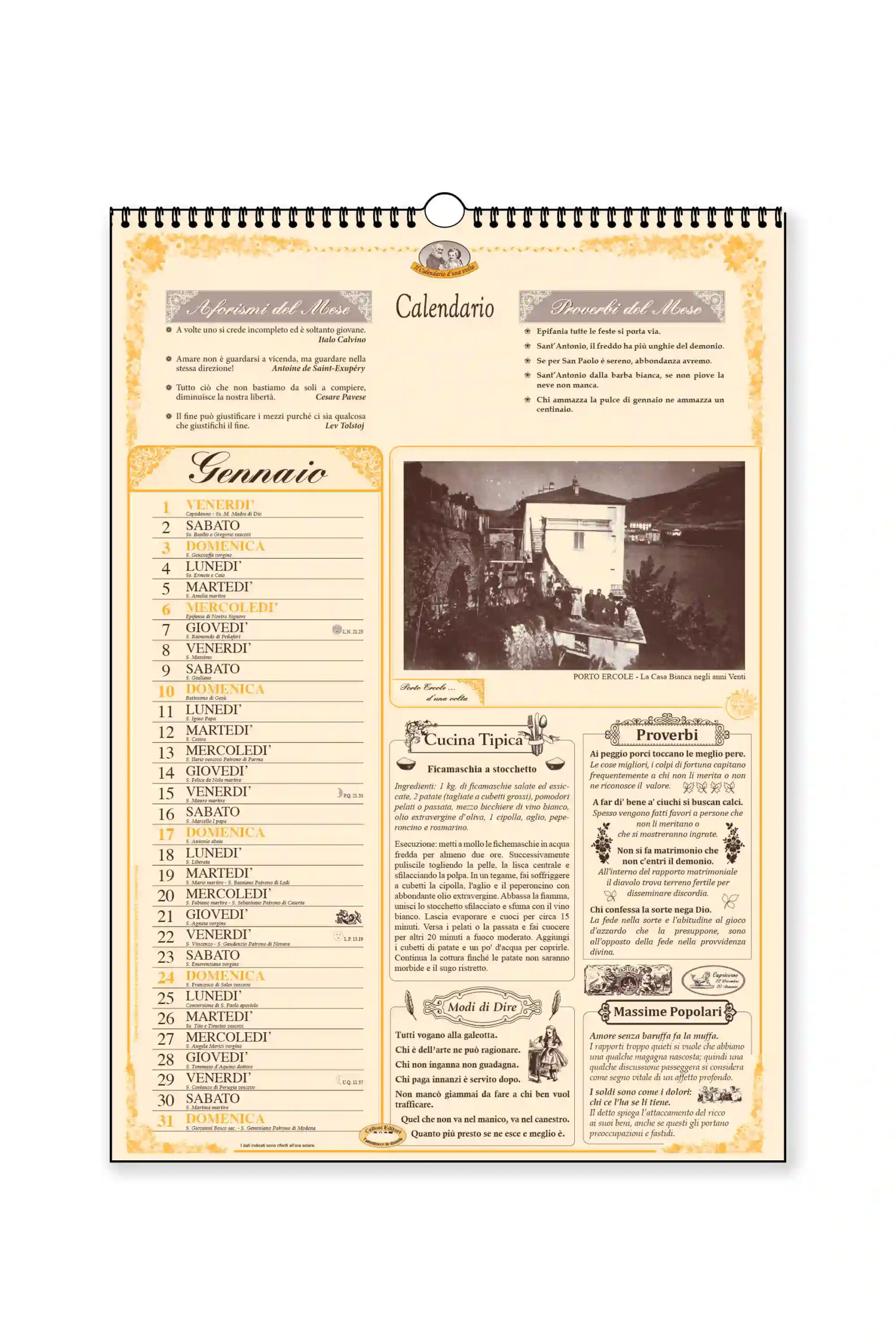 calendario dialetto porto ercole