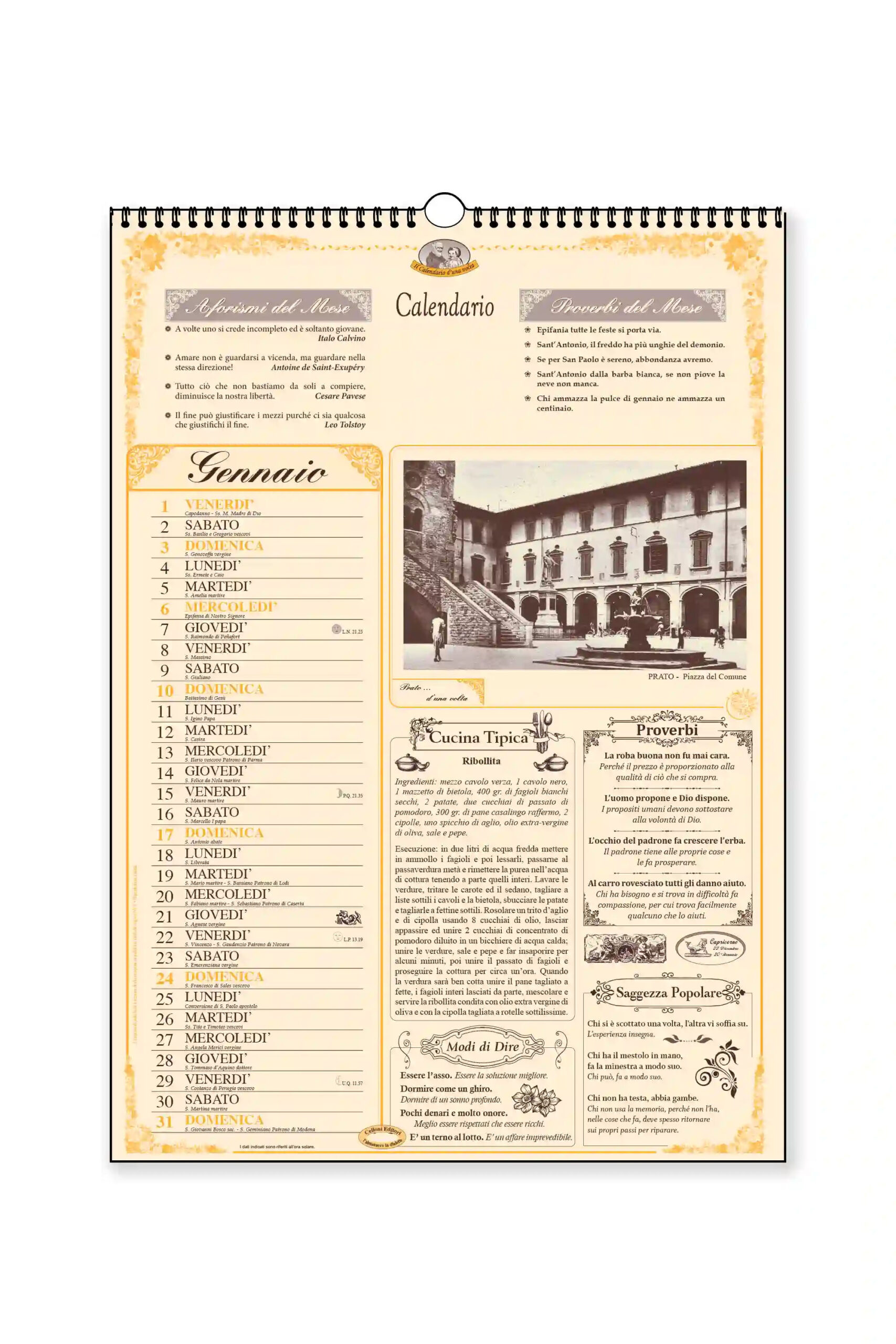 calendario dialetto prato