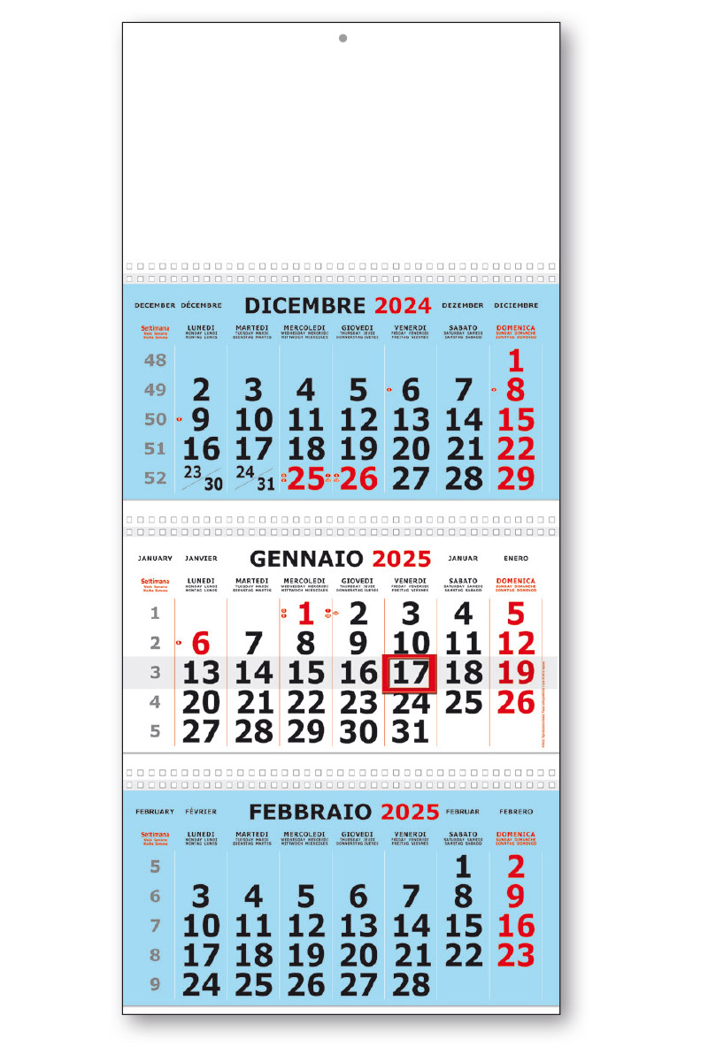 calendario trittico 129 azzurro