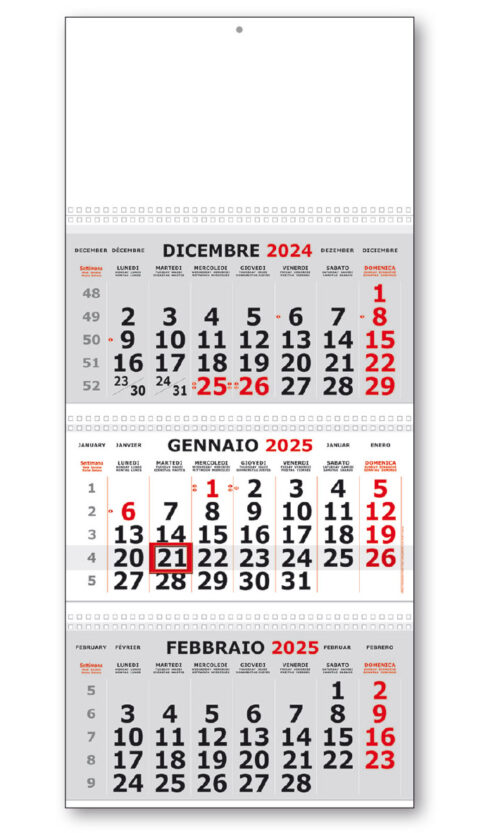calendario olandese 129 grigio