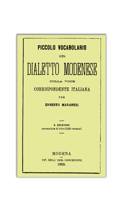 Piccolo vocabolario del dialetto modenese