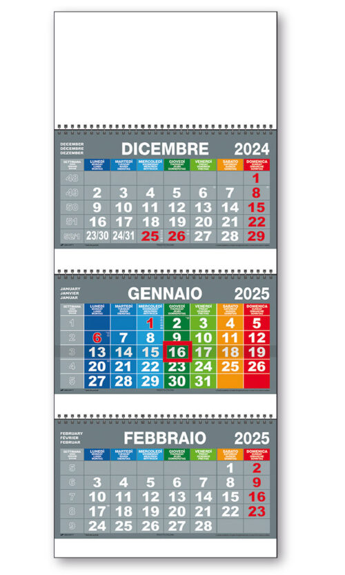 calendario trimestrale colorato 132