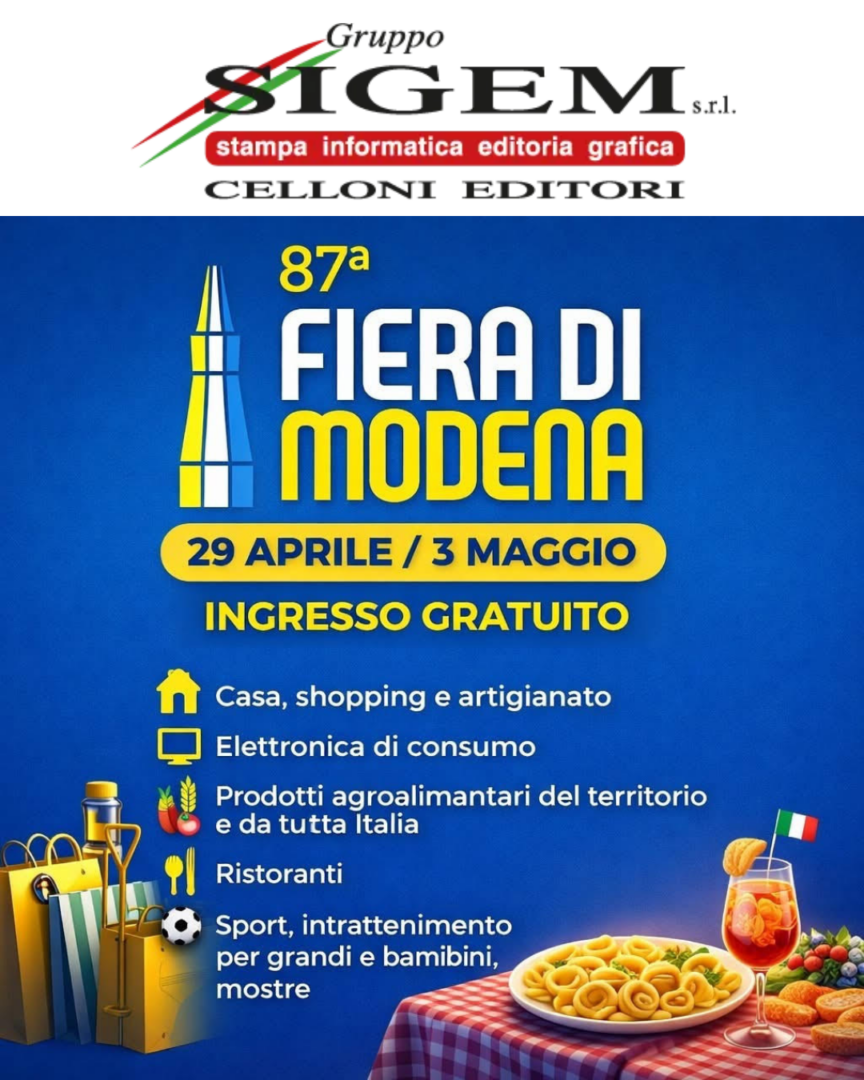 Scopri la Fiera Campionaria di Modena 2026: date, orari, eventi e ingresso gratuito. Vieni a ModenaFiere dal 29 aprile al 3 maggio!