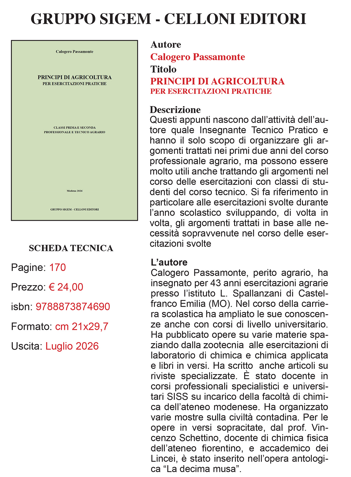 Principi di agricoltura - esercitazioni pratiche