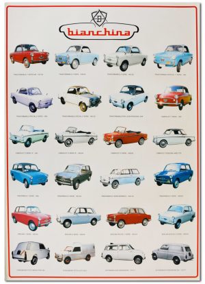 Poster Fiat 500 Bianchina Storiche